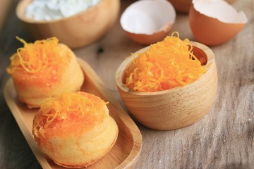 cake gold egg thread