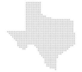 Obraz premium Pixelkarte Bundesstaat USA: Texas
