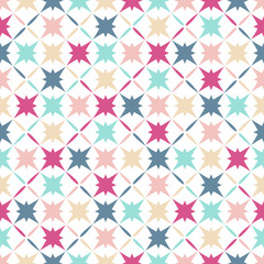 Seamless pattern of colorful stars