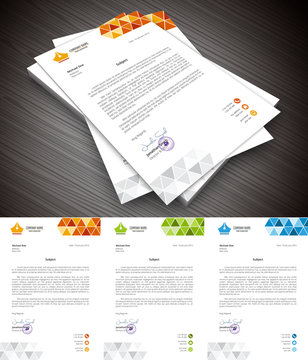 Letterhead.File contains text editable AI, EPS10,JPEG and free font link used in design.
