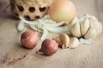 Onion and garlic