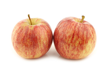 fresh sweet small apples on a white background