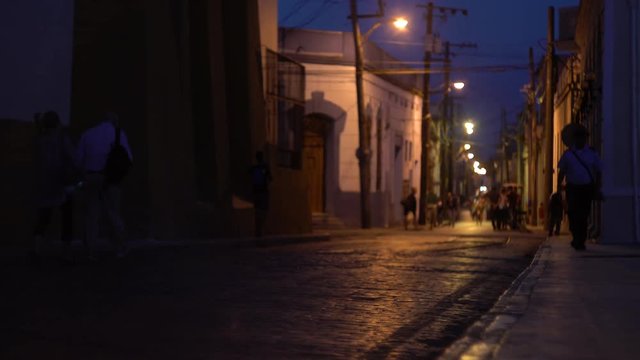 Cuba - City of Camaguey at Night