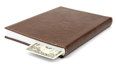 Notebook with dollar