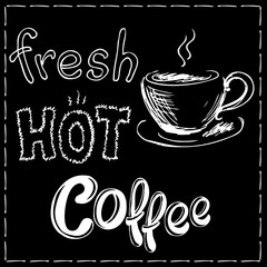 Fresh and hot coffee background