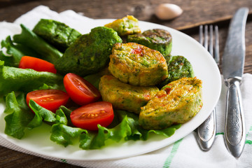 Vegetable nuggets, vegetarian fast food