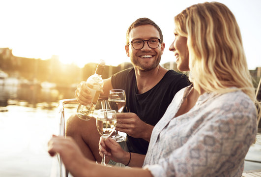 Man And Woman Drinking Wine