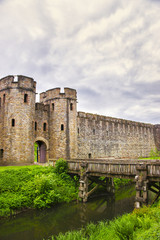 Entrance Gate Tower to Cardiff Castle in Cardiff in Wales