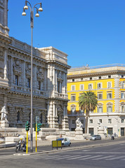 Fragment of Supreme Court of Cassation in Rome in Italy