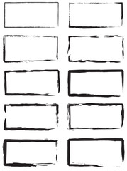 Set hand drawn rectangle