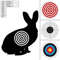 Set of four targets for printing.