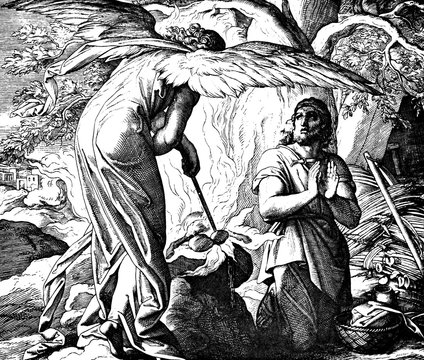 Gideon and the Angel of God 1) Sacred-biblical history of the old and New Testament. two Hundred and forty images Ed. 3. St. Petersburg, 2) 1873. 3) Russia 4) Julius Schnorr von Carolsfeld