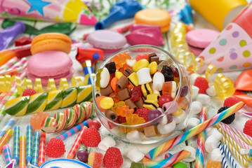 Fototapeta na wymiar Colorful lollipop and candy