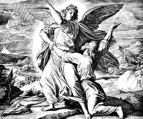 Jacob Wrestles With Angel 1) Sacred-biblical history of the old and New Testament. two Hundred and forty images Ed. 3. St. Petersburg, 2) 1873. 3) Russia 4) Julius Schnorr von Carolsfeld