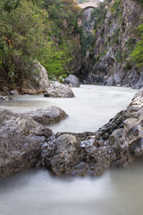 Raganello Gorges and Devil bridge in Civita, Calabria (Italy)