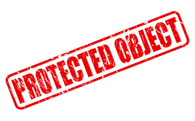 PROTECTED OBJECT RED STAMP TEXT