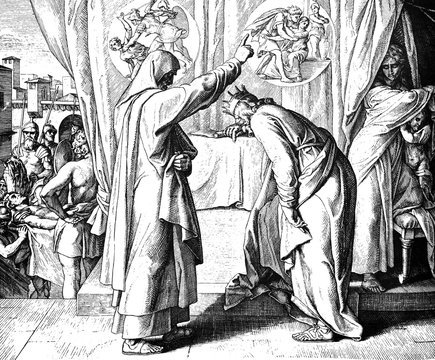 Nathan Rebukes David 1) Sacred-biblical history of the old and New Testament. two Hundred and forty images Ed. 3. St. Petersburg, 2) 1873. 3) Russia 4) Julius Schnorr von Carolsfeld