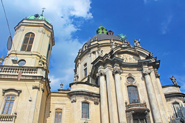 Fototapeta na wymiar Dominican Cathedral in Lviv, Ukraine