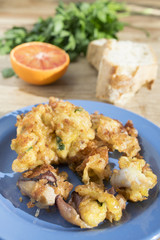 fry of battered calamari