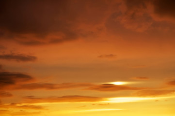 Fototapeta na wymiar Beautiful stormy sunset sky. Cloudy abstract background. Sunset
