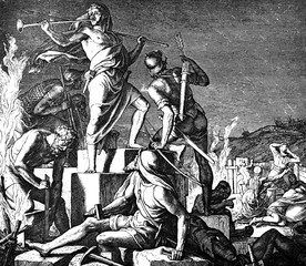 Rebuilding the Jerusalem Wall 1) Sacred-biblical history of the old and New Testament. two Hundred and forty images Ed. 3. St. Petersburg, 2) 1873. 3) Russia 4) Julius Schnorr von Carolsfeld