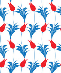 Turkish tulip seamles pattern