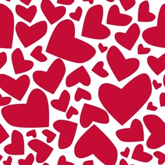 Hearts seamless pattern. Vector illustration