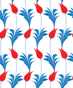 Turkish tulip seamles pattern