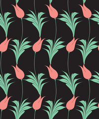 Turkish tulip seamles pattern