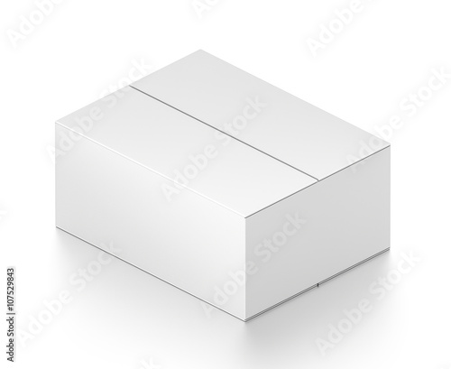 Download "Isometric white rectangle blank box isolated on white ...