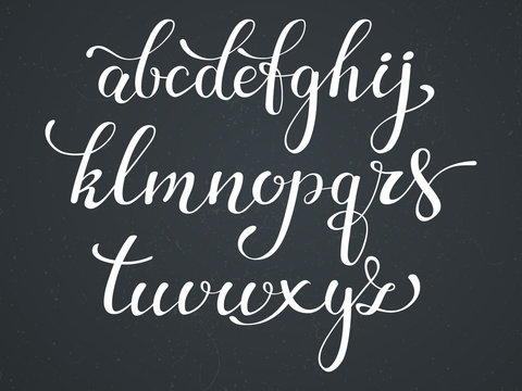 Handwritten  style modern calligraphy  font. Calligraphy alphabet 