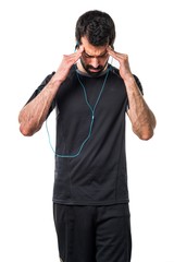 Fototapeta premium frustrated sportman