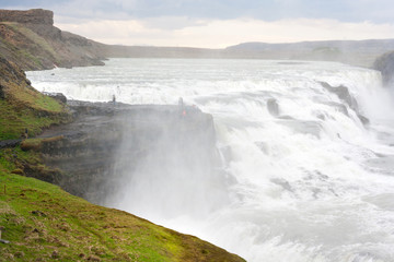 Fototapeta na wymiar Gullfoss waterfall at summer, Iceland