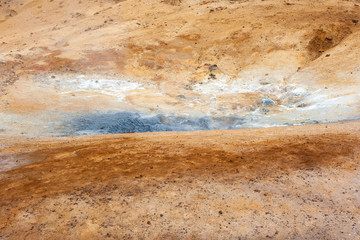 Seltun geothermal area in Reykjanes Peninsula of Southern Iceland. Geothermal alternative energy concept. 
