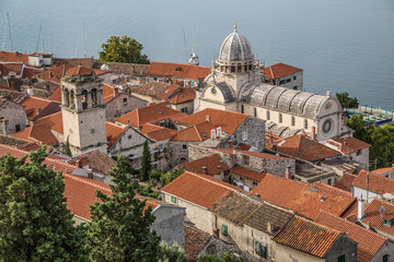 Fototapeta na wymiar Stadtpanorama von Sibenik, Kroatien