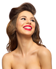 Beauty portrait of pinup girl