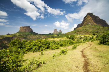 The Simien mountains in northern Ethiopia