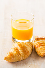 Healthy breakfast orange juice