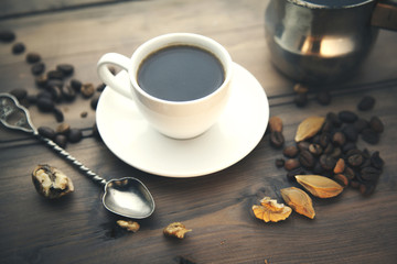 coffee cup on  table
