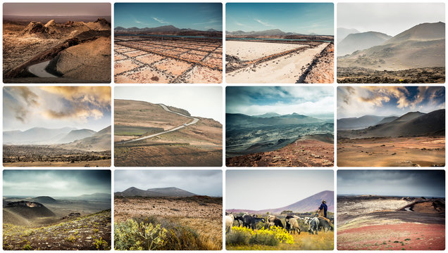 mountain roads, views and sights of Lanzarote