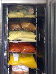 cooking food in the convection oven