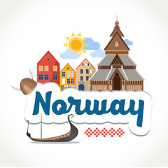 Welcome to Norway text inscription