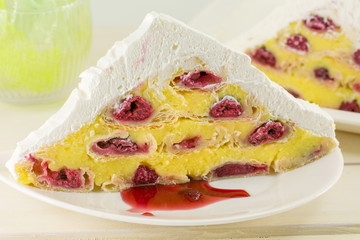 triangle cherry cake