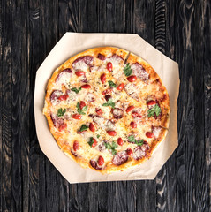 cooked delicious pizza