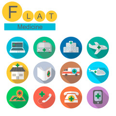Set of flat Medical icons