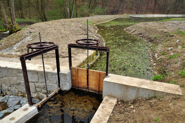 Water retention in landscape, environment restoration 