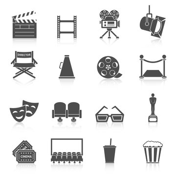 Cinema icons set