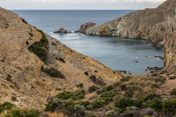 Fototapeta na wymiar Landscape photographed near the Escullos. Natural Park of Cabo de Gata. Spain.