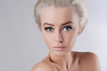 beauty blonde young woman