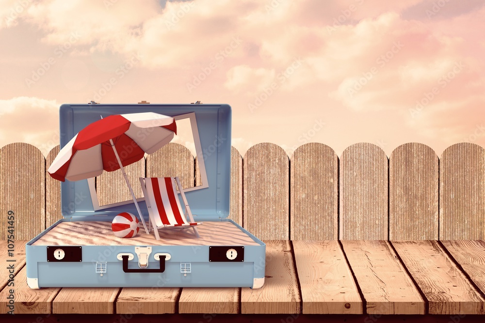 Poster composite image of image of a suitcase